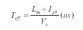 LED驱动电源关断时间公式